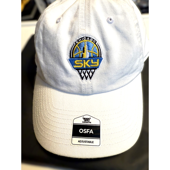 Chicago Sky Basketball Strapback Baseball Cap Hat Embroidered NEW Cotton White - Picture 1 of 4